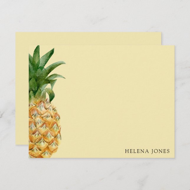 Girly Pineapple Correspondence  Card (Front/Back)