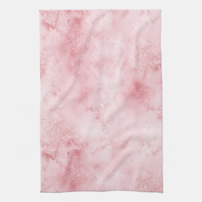 Girly Pink Abstract Tea Towel (Vertical)