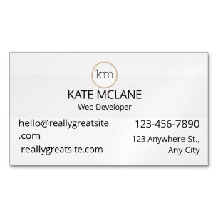GIRLY Pink Aesthetic Feminine Magnetic Business Card