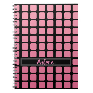 Girly Pink And Black  Notebook