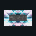 Girly Pink and Blue Abstract Geometric Pattern Business Card<br><div class="desc">This girly pink and blue abstract geometric pattern is perfect for the trendy and stylish woman. Its modern and elegant pattern is great for many gifts and occasions. Enjoy this original and contemporary design for your next purchase!</div>
