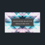 Girly Pink and Blue Abstract Geometric Pattern Business Card<br><div class="desc">This girly pink and blue abstract geometric pattern is perfect for the trendy and stylish woman. Its modern and elegant pattern is great for many gifts and occasions. Enjoy this original and contemporary design for your next purchase!</div>