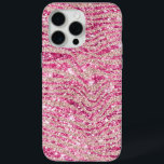Girly Pink and Blush Glitter Zebra iPhone 15 Pro Max Case<br><div class="desc">Girly Pink and Blush Glitter Zebra</div>