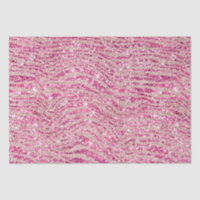 Girly Pink and Blush Glitter Zebra