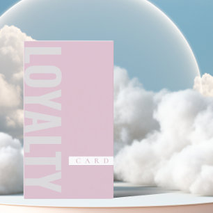 Girly Pink and Grey Loyalty Card