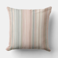 Girly Pink and Mint Modern Coastal Stripe