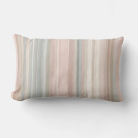 Girly Pink and Mint Modern Coastal Stripe