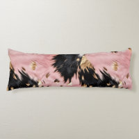 Girly Pink Black Gold Cowgirl Cowhide