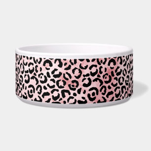 Girly Pink Black Leopard Print