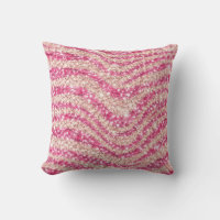 Girly Pink Blush Glitter Zebra Pattern