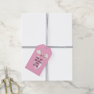 Girly Pink Bow  Gift Tags