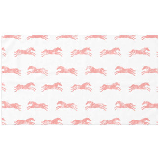 Girly Pink Classic Equestrian Horses Tablecloth