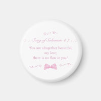 Girly Pink Coquette Bow Christian Bible Verse