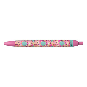 Girly Pink Donut Sprinkles Personalized Black Ink Pen