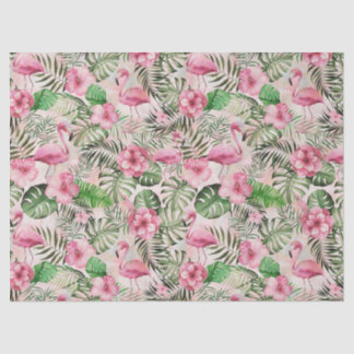 Girly Pink Flamingo Tissue Paper