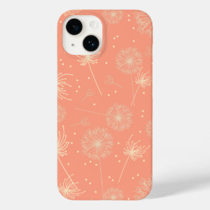 Girly Pink Floral Dandelion Case-Mate iPhone 14 Case