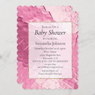 Girly Pink Glam Baby Shower Invitation