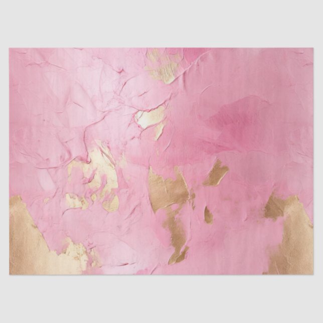 Girly Pink Glam Gold  Tissue Paper (Front)