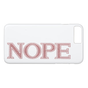 Girly Pink Glitter Funny Sarcastic Nope Block Text Case-Mate iPhone Case