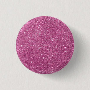 Girly Pink Glitter Glam 3 Cm Round Badge