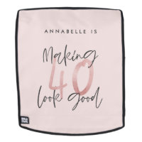 Girly pink glitter modern stylish 40th birthday