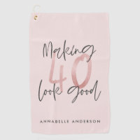 Girly pink glitter modern stylish 40th birthday