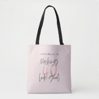 Girly pink glitter modern stylish 40th birthday m