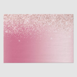 Girly Pink Glitter Ombre Tissue Paper