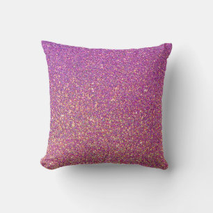 Girly Pink Glitter Pattern Cushion