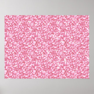 Girly Pink Glitter Printed Poster