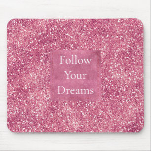 Girly Pink Glitter Sparkle Glitz     Mouse Pad