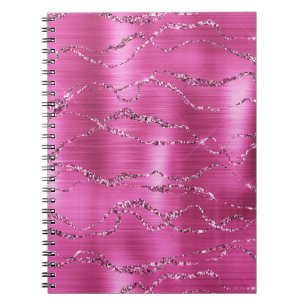 Girly Pink Glitz Glitter Notebook