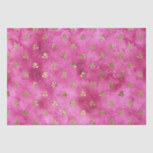 Girly Pink Gold Roses Tissue Paper