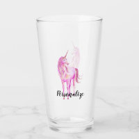 Girly Pink Gold Unicorn Personalised