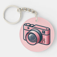 Girly Pink & Grey Camera Photography Personalised
