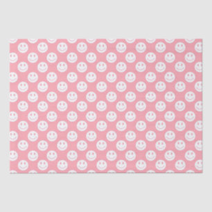 Girly Pink Happy Faces Tissue Paper