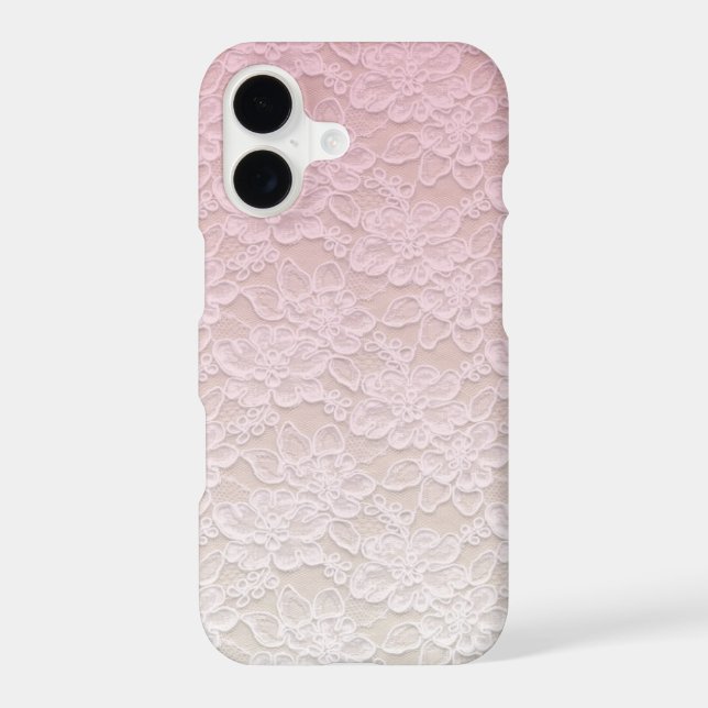 Girly PInk Lacey Pattern iPhone 7 case (Back)