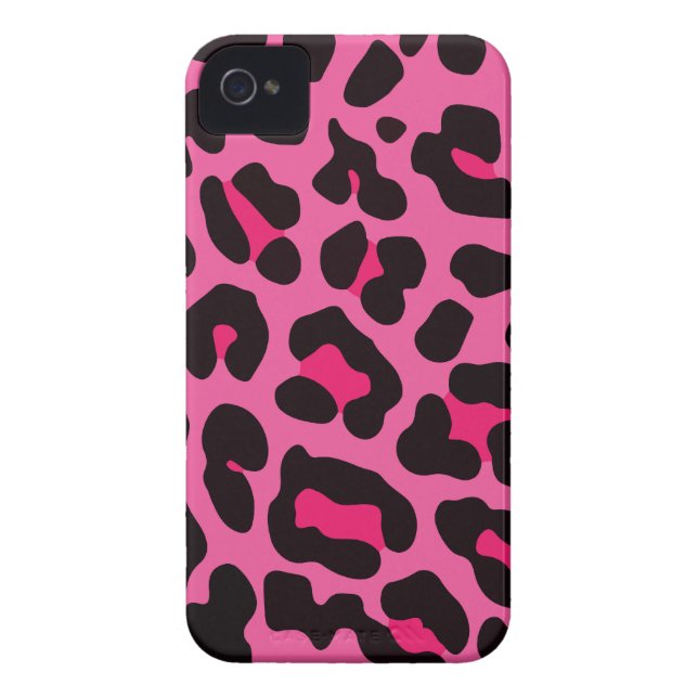 Girly Pink Leopard Print Case-Mate iPhone Case (Back)