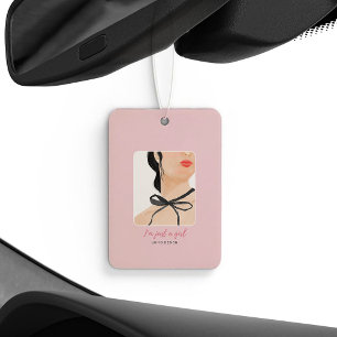 Girly Pink Modern Pastel Car Air Freshener