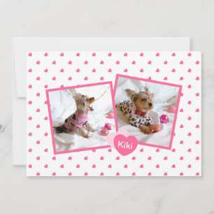 Girly Pink New Pet Adoption Announcement