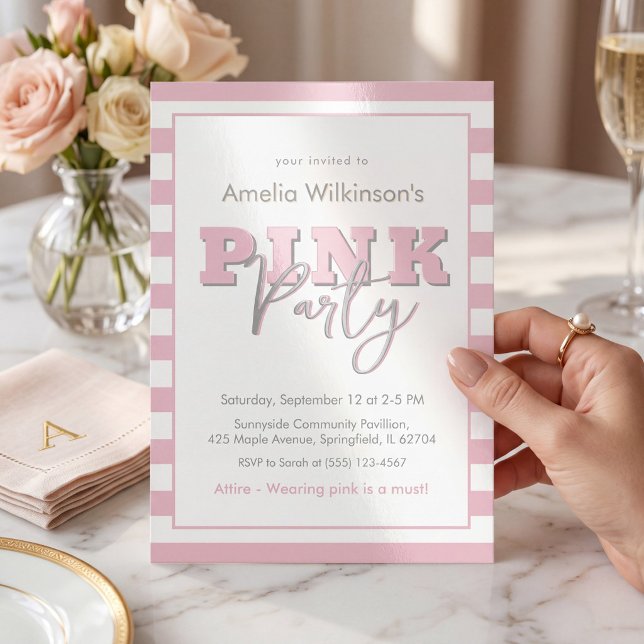 Girly Pink party Script Party Announcement (Creator Uploaded)