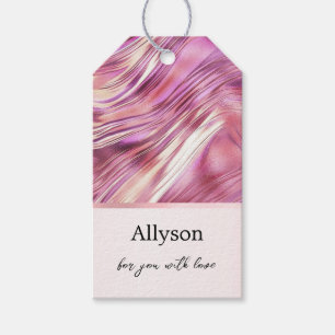 Girly Pink Pearl Rose Gold Glam Gift Tags