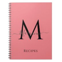Girly Pink Personalised Monogram Black