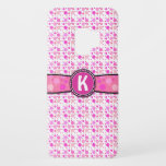 Girly Pink Polka Dot Monogram Pattern Case-Mate Samsung Galaxy S9 Case<br><div class="desc">This cute,  girly iPhone case design shows pink polka dots and a space that you can personalise / customise. Just add your own monogram / initial in the "Personalise It" field. It's a bright,  colourful,  pretty pattern that would make a great custom gift for a stylish lady.</div>