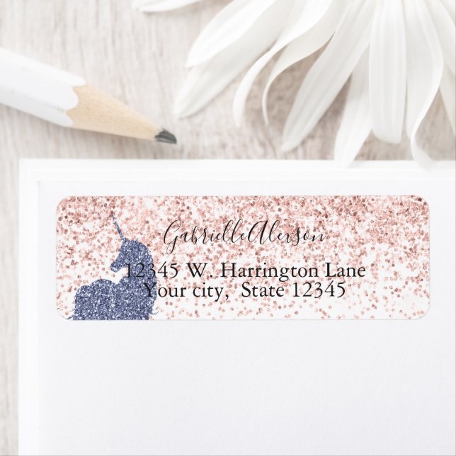 Girly Pink Purple Unicorn Glitter Glitz (Insitu)