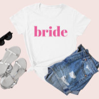 Girly Pink Retro Modern Bride Bachelorette