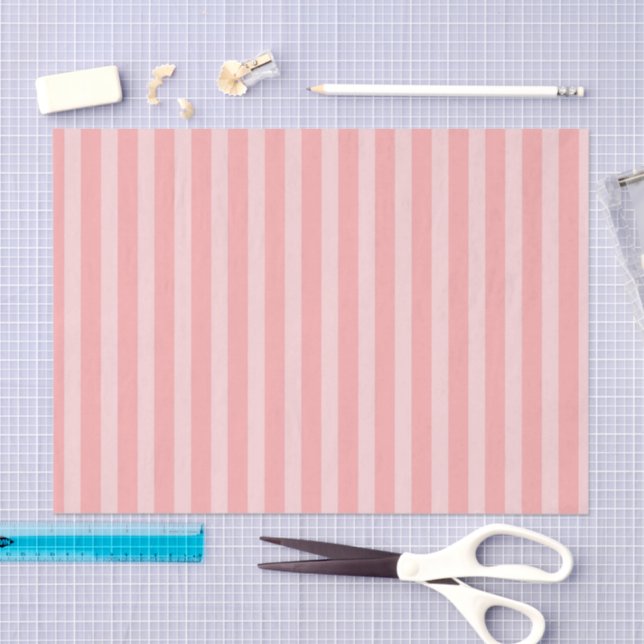 Girly Pink Stripes Birthday Tissue Paper (Craft)