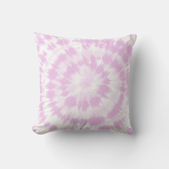 Girly Pink Tie Dye Pattern Cushion (Front)