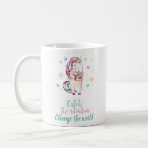 Girly Pink Unicorn Photo Coffee Mug