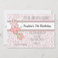 Girly Pink Zebra Print